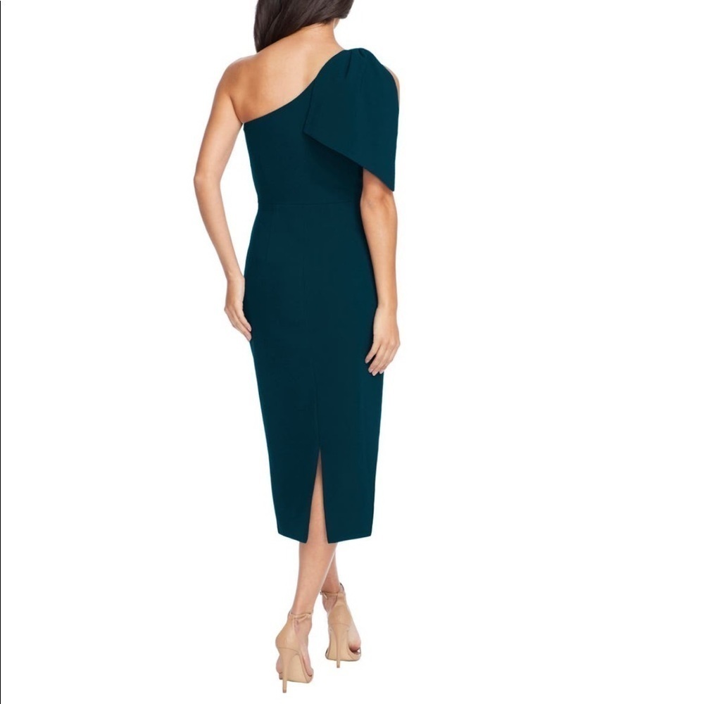 DRESS THE POPULATION Tiffany One Shoulder MIDI Dress - Picture 3 of 7